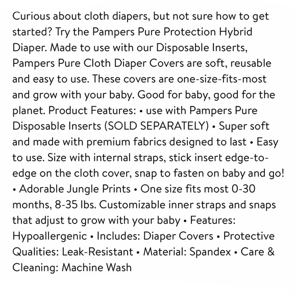 Pampers Hybrid Cover Unisex Diaper - Jungle - Picture 8 of 8